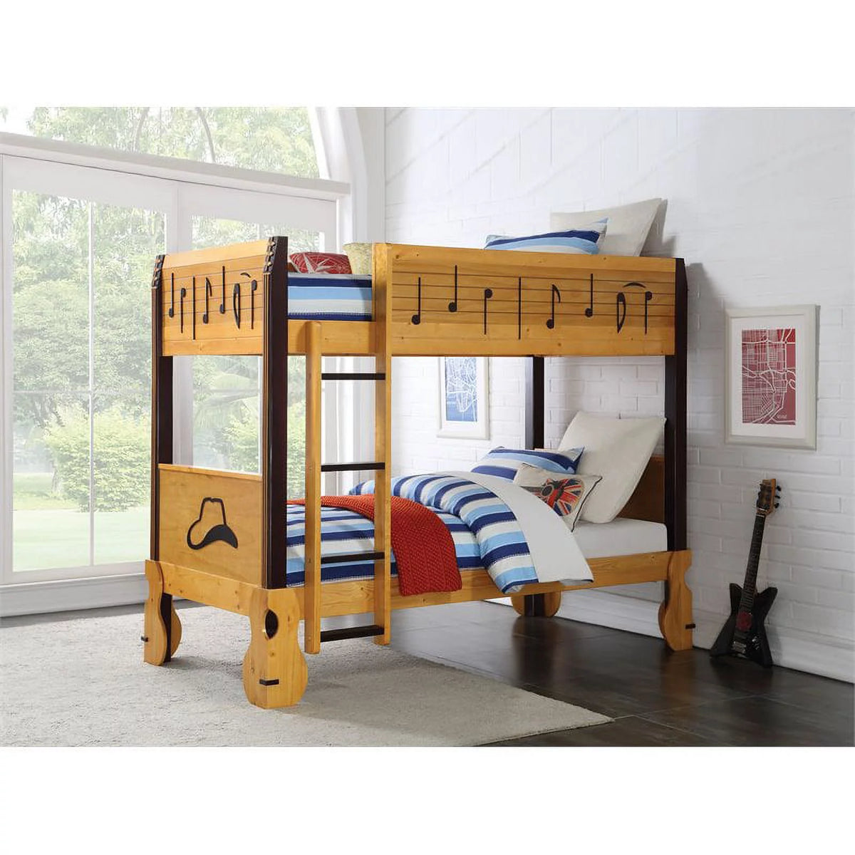 Twin Bunk Bed Honey Oak Espresso Y389649