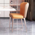 Set of 2 Faux Leather Upholstered Armless Side Chairs with Metal Legs V301