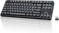 87 Key Tenkeyless Wireless Mechanical Keyboard with Brown Switches and White LED Backlit T273272