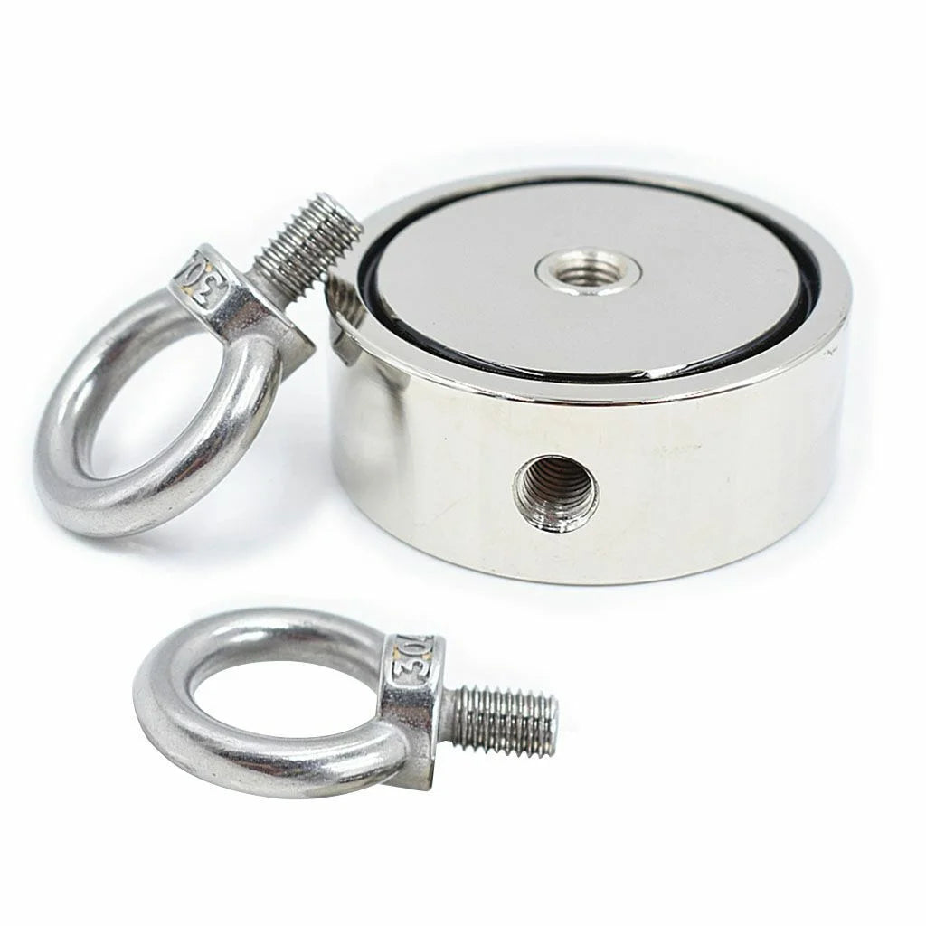 1300 Lbs Pull Force Neodymium Fishing Magnet Kit with Rope and Carabiner L1073