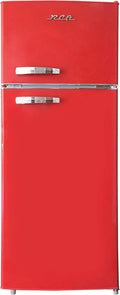 2 Door Apartment Size Refrigerator with Freezer, 7.5 cu. ft, Retro Red L82779