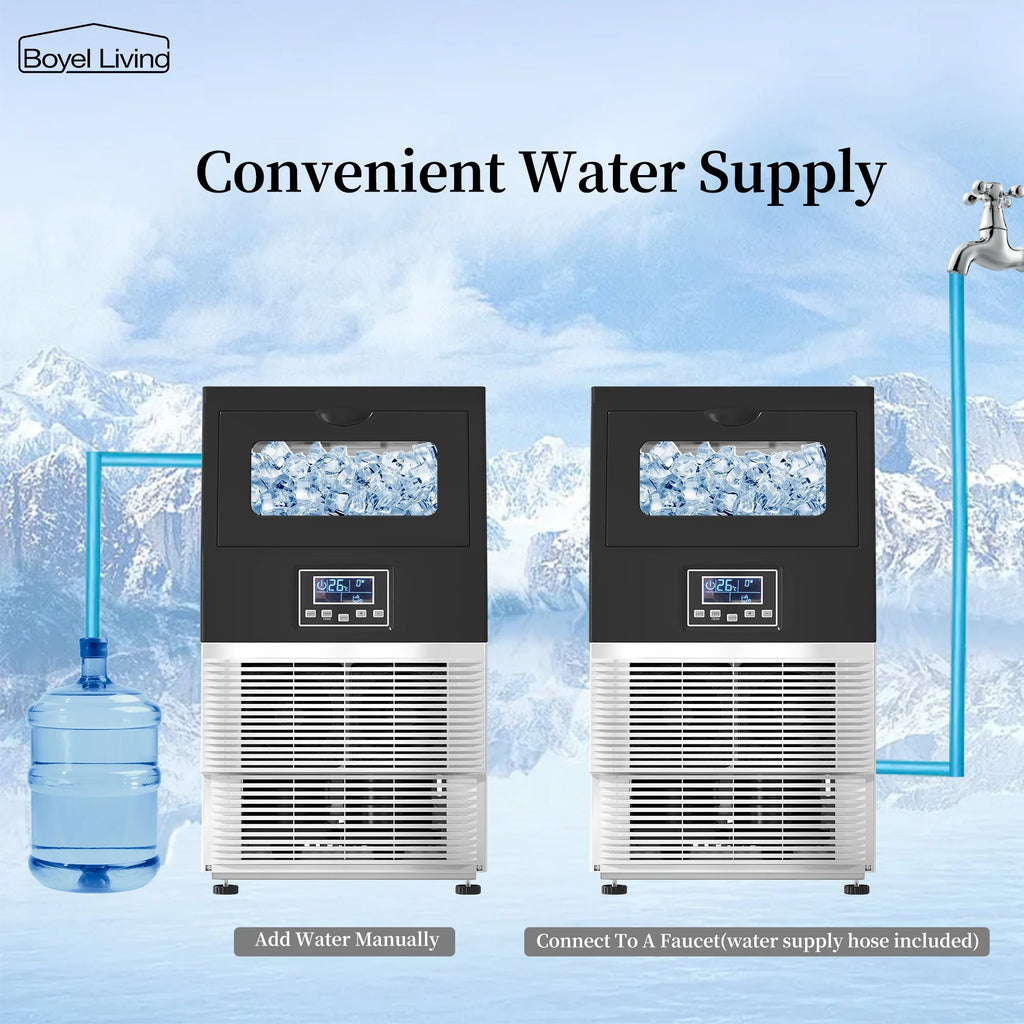 13.6-Inch Commercial Ice Maker 66lbs/24H 9lbs Ice Storage X918
