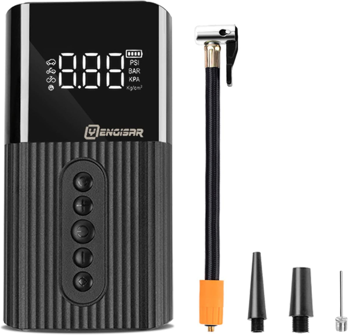 Cordless Rechargeable Portable Air Compressor with Pressure Gauge D969533