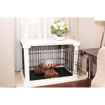 Small Grey Pet Crate End Table N210507