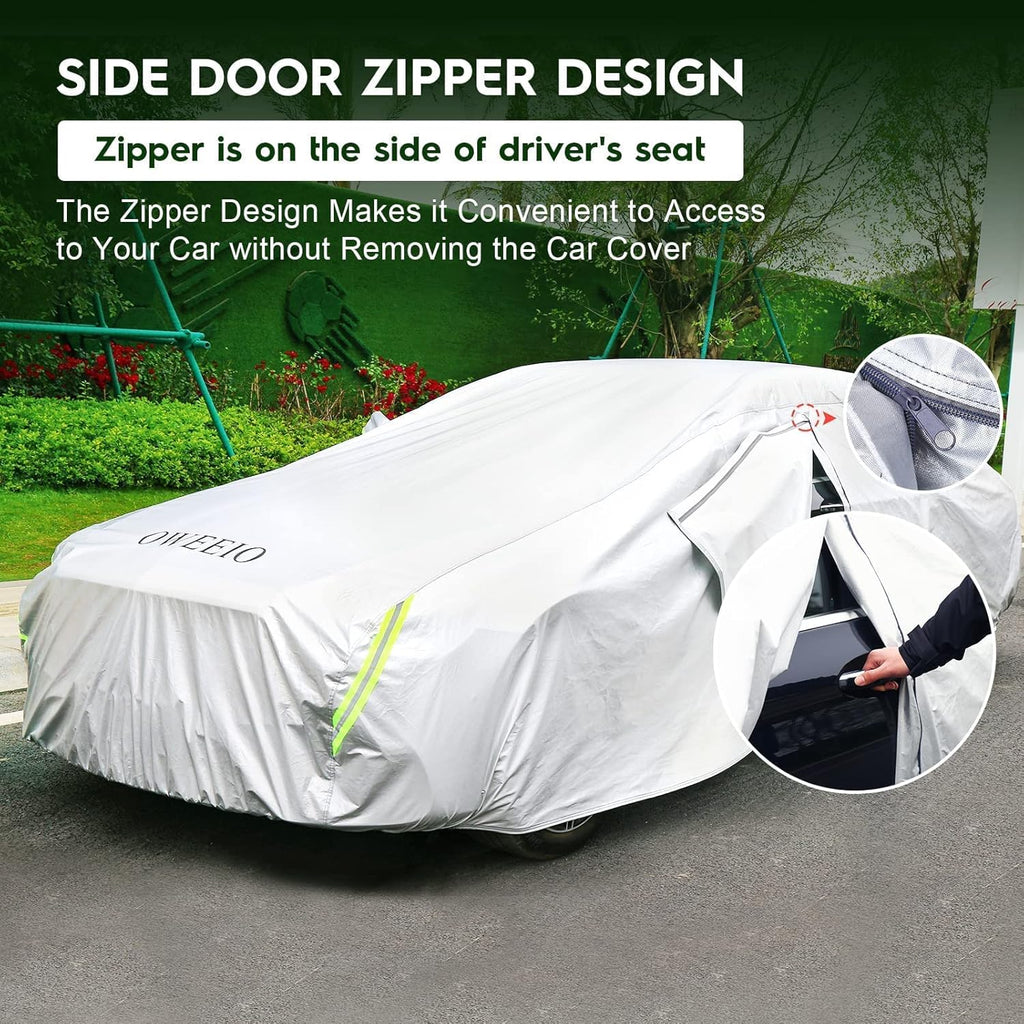 6 Layers Waterproof All Weather Car Cover with Zipper O663