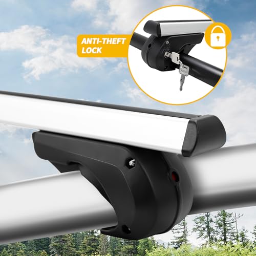 Universal Aluminum Roof Rack Cross Bars with 2 Locks D81827