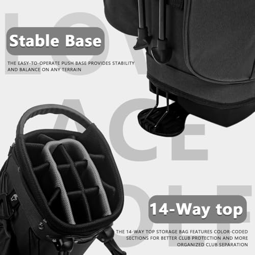 Lightweight 14-Way Golf Stand Bag Q7515