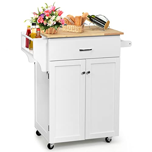 Kitchen Island Cart with Storage on Wheels F1845