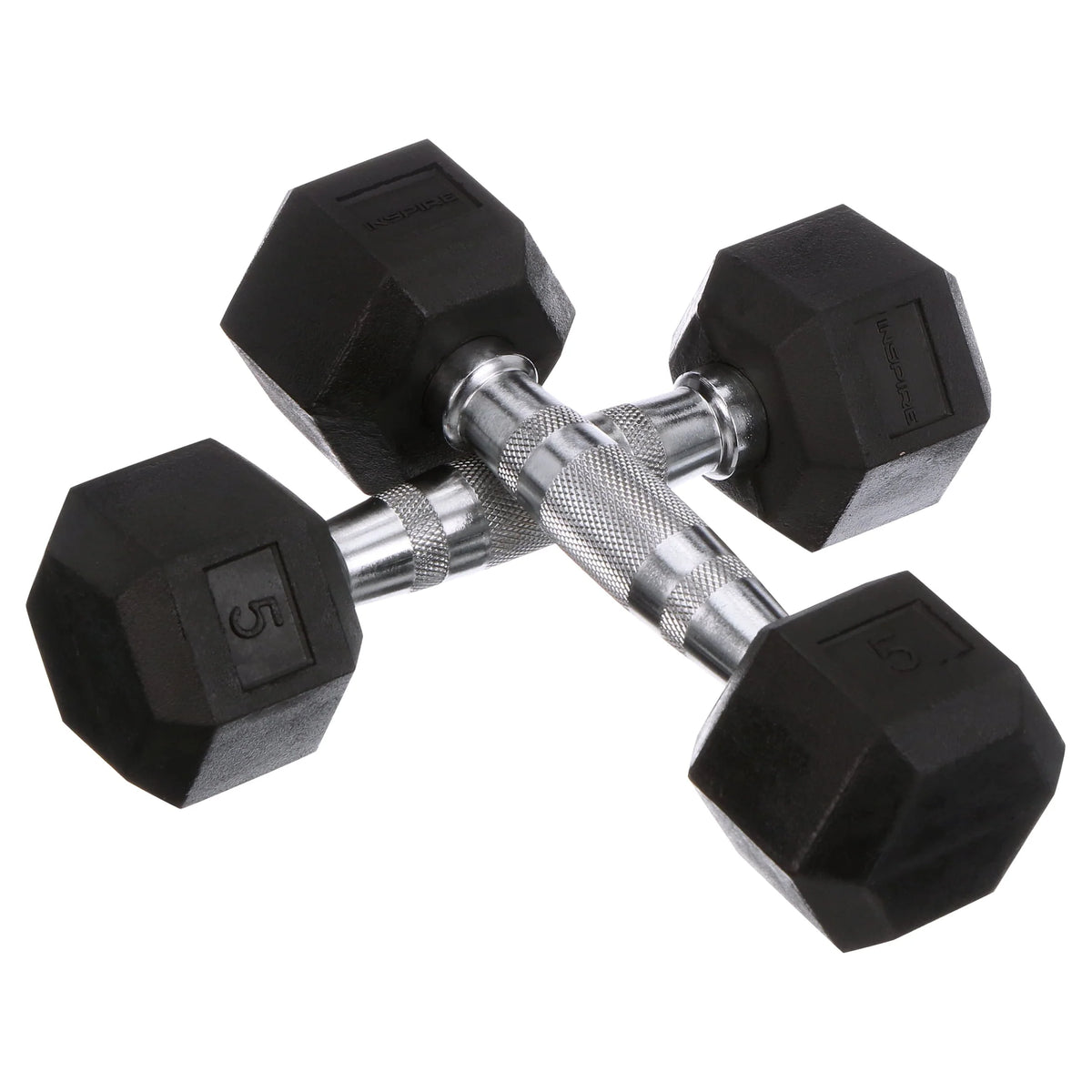 5 lb Rubber Hex Dumbbells T690
