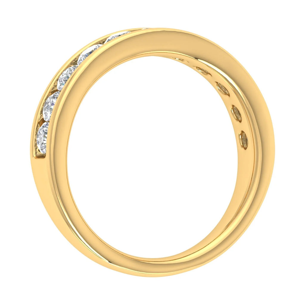 14K Yellow Gold Diamond Wedding Band Ring S577