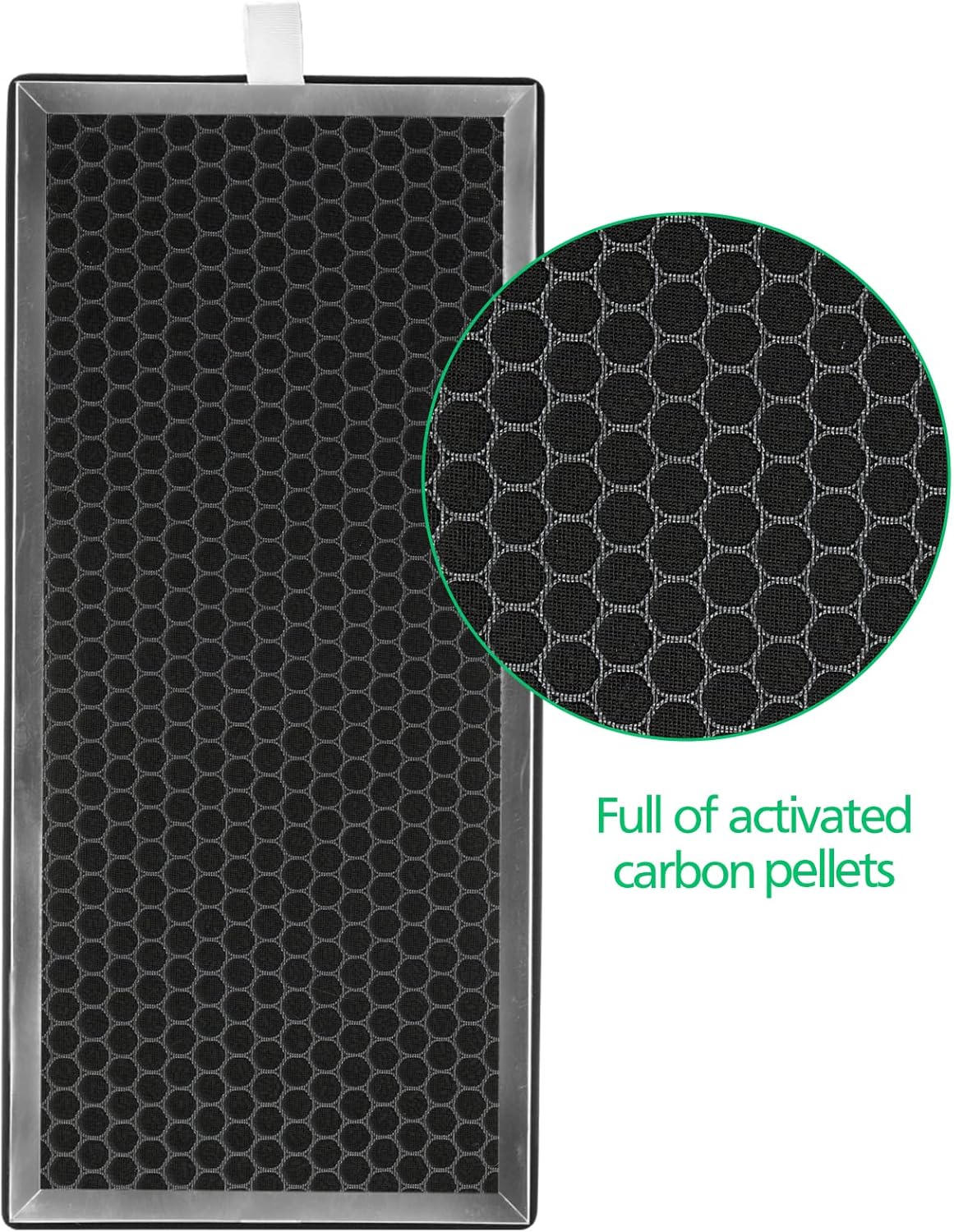 2 Pack H13 True HEPA Replacement Filter with Activated Carbon Filter H11387
