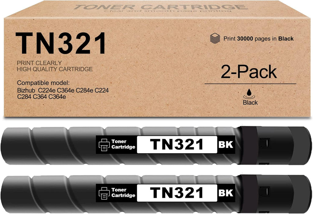 Black 2 Packs Compatible Toner Cartridge TN321 S957160