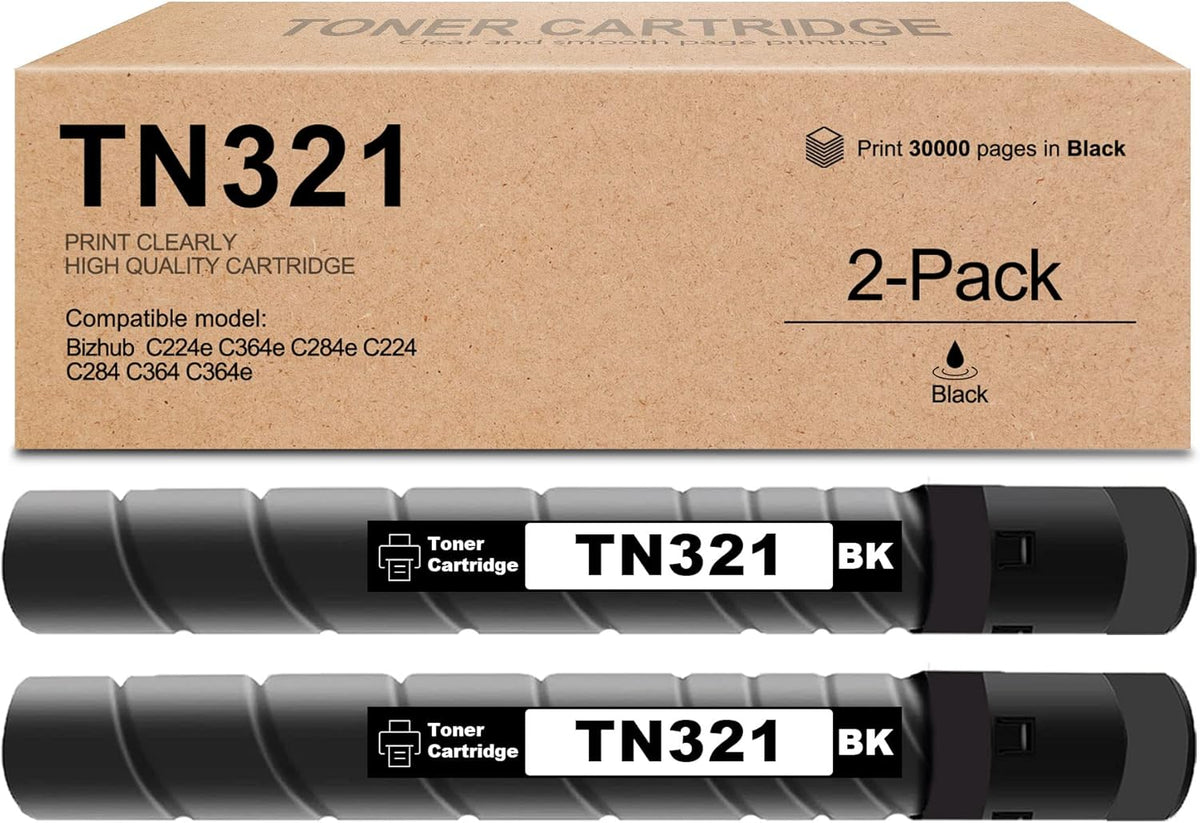 Black 2 Packs Compatible Toner Cartridge TN321 S957160