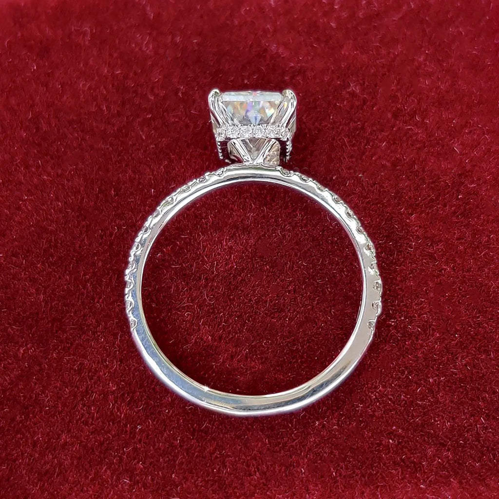 2ct Radiant Cut Moissanite Engagement Ring 14k Gold Wedding Ring O4187