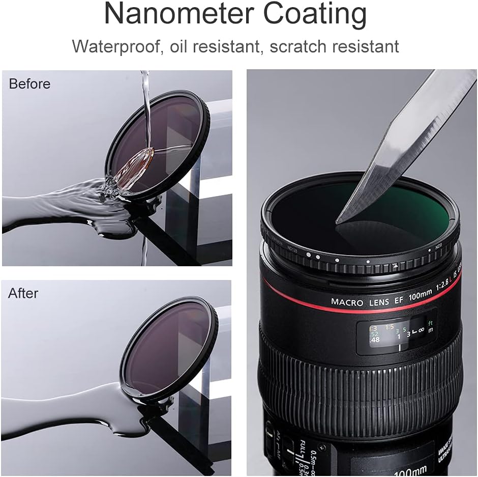 67mm Variable ND Filter ND8-ND128 HD VND Filter T215