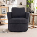 Black Upholstered Swivel Accent Chair Y1261