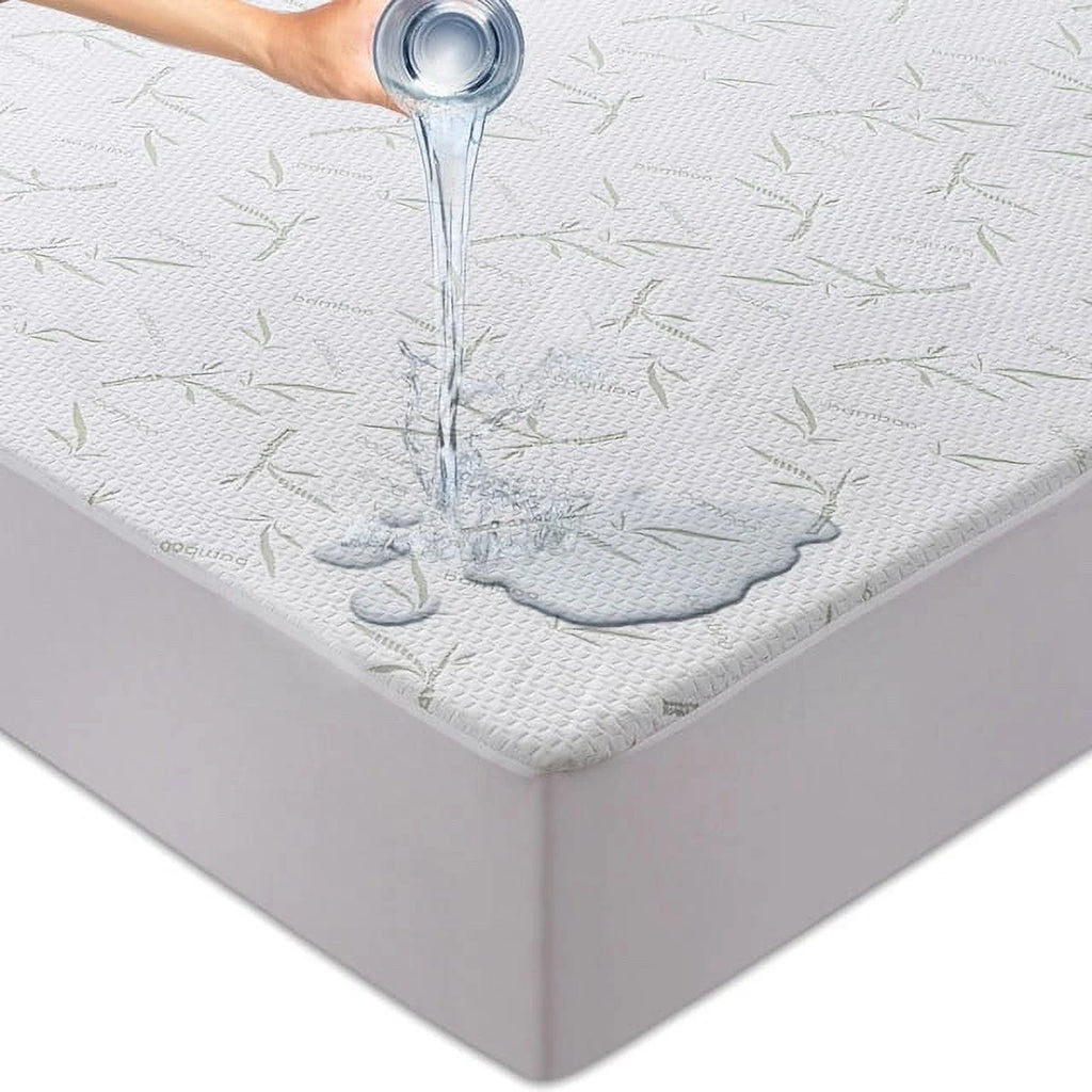 Twin Size Waterproof Bamboo Mattress Protector with Cooling Fabric G3517