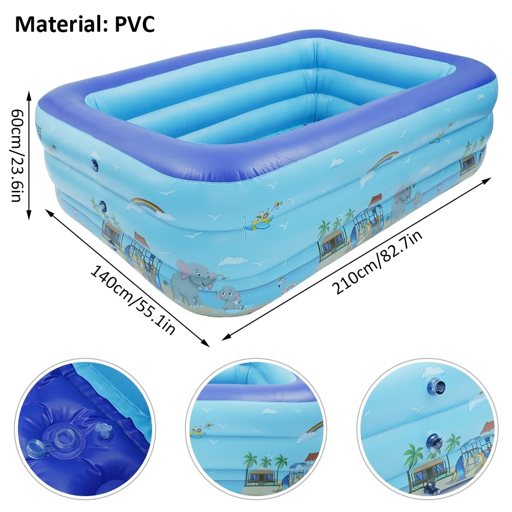 Inflatable Swimming Pool for Kids Adults Family T32527