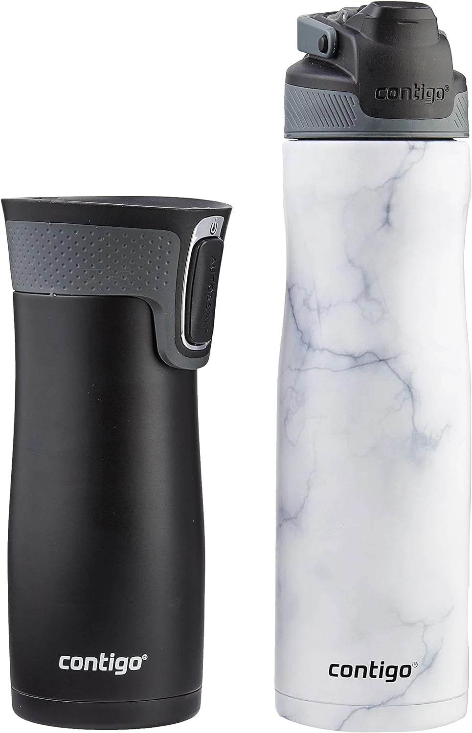 24oz Vacuum-Insulated Stainless Steel Water Bottle & 16oz Vacuum-Insulated Stainless Steel Travel Mug, 2-Pack F62753