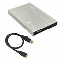 1TB Ultra Slim Portable External Hard Drive USB3.0 Silver D9891