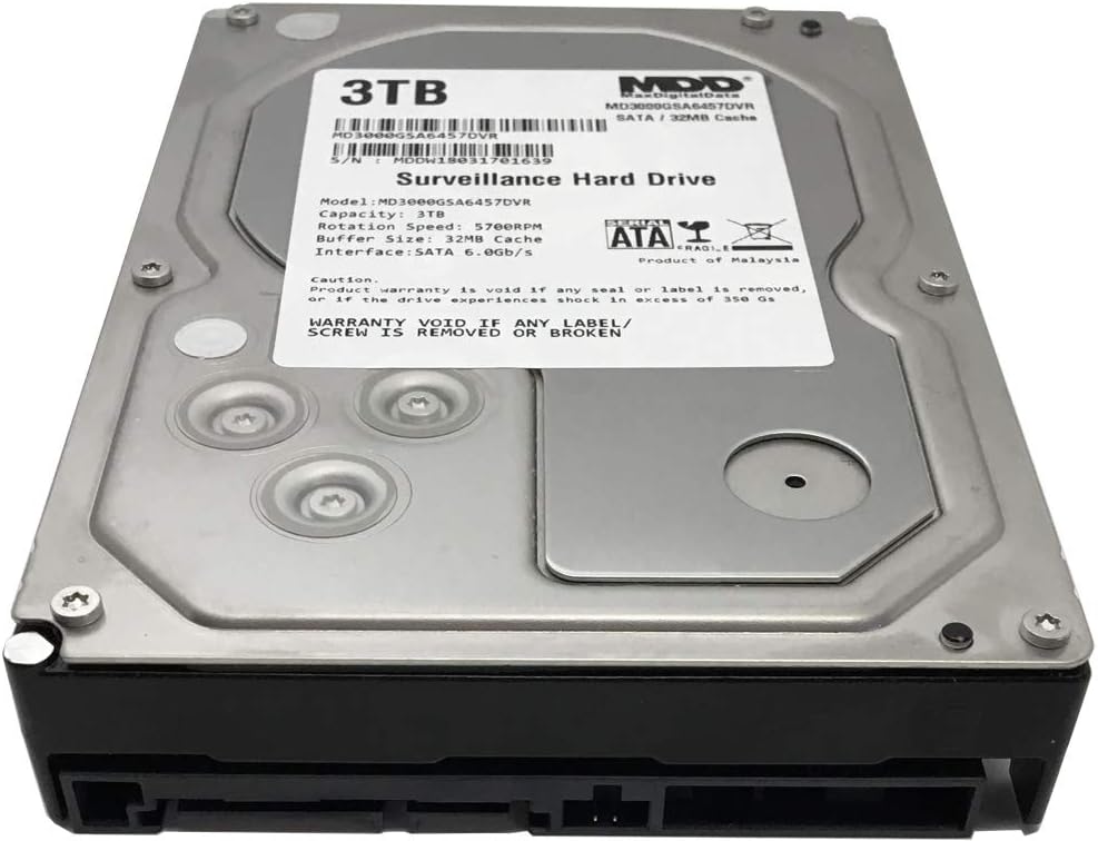 3TB 32MB Cache 5700PM SATA 6.0Gb/s 3.5" Internal Surveillance DVR Hard Drive Pack of 2 A202