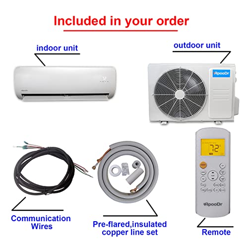 12000 BTU - 36000 BTU Mini Split Air Conditioner Ductless Inverter System with Heat Pump R572