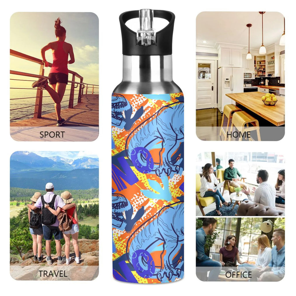 Stainless Steel Insulated Water Bottle with Straw Lid S11872