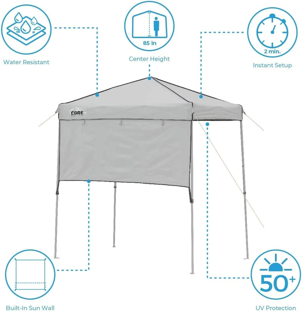 Gray 8 ft x 8 ft Canopy Tent with Carry Bag D669387