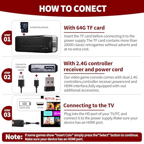 Wireless Retro Game Console with 20,000+ Games and 2.4GHz Wireless Controller K79991