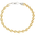 Two Tone Twisted Herringbone Chain Necklace 5mm W9265