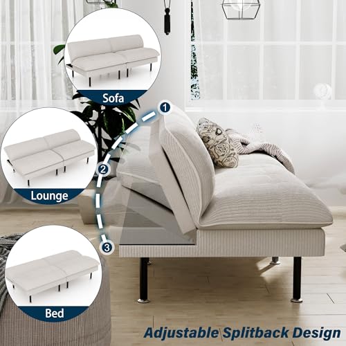 Green 4 in 1 Convertible Futon Sofa Bed H343317