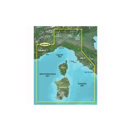 Ligurian Sea, Corsica and Sardinia Maps D2973