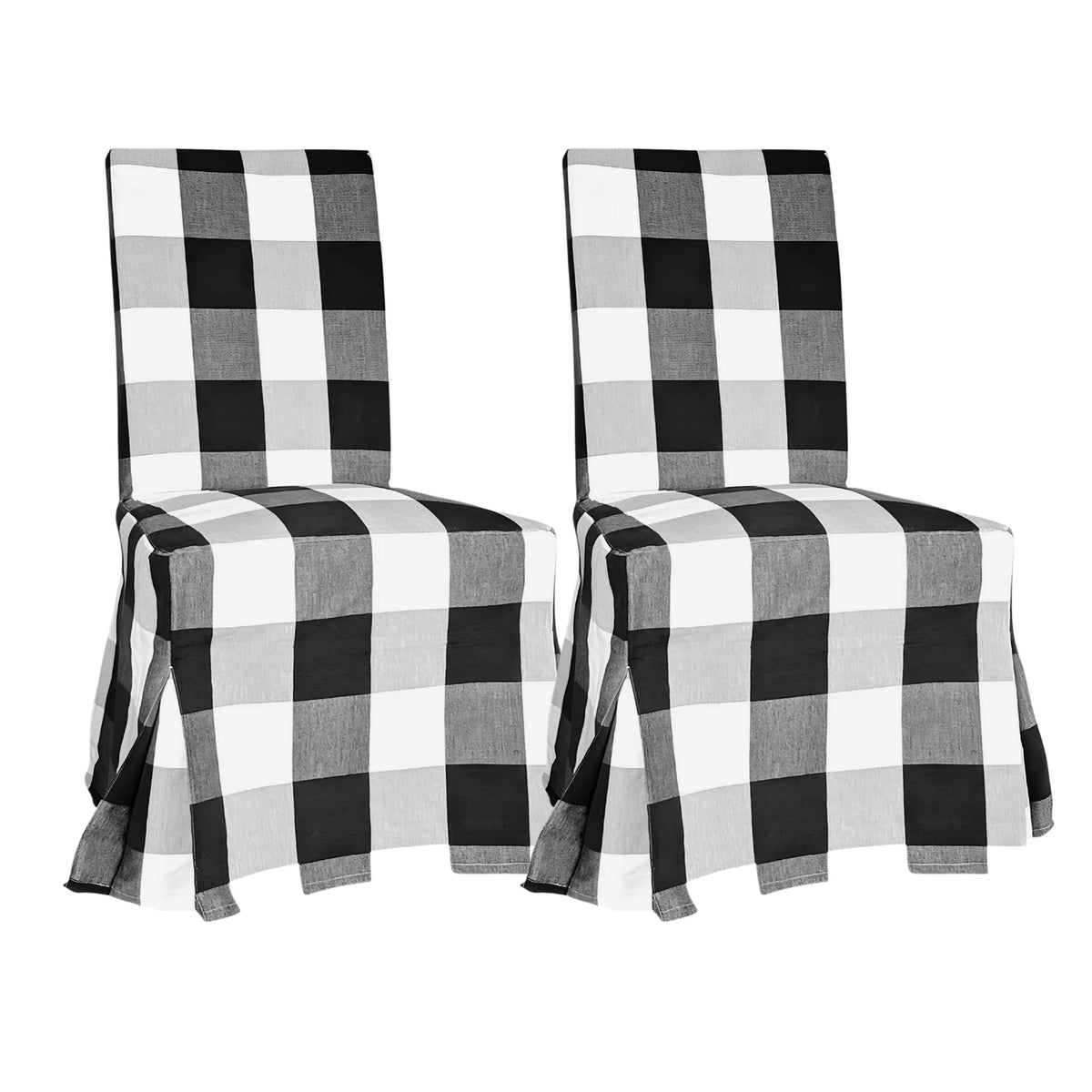 100% Cotton Buffalo Check Dining Chair Cover Set of 2 B4295