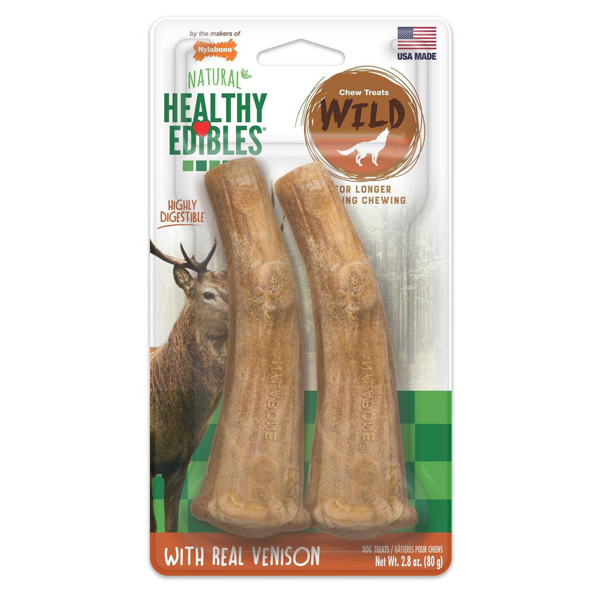 Natural Long Lasting Venison Dog Chew Treats N33183