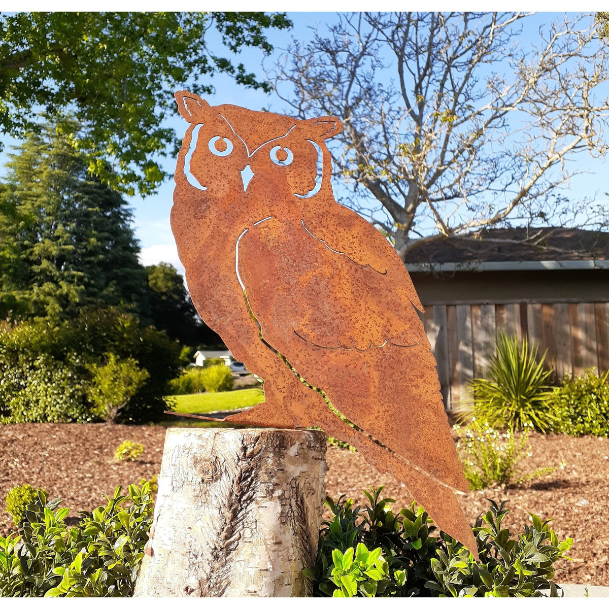 Metal Rustic Look Owl Silhouettes (Set of 2) P450