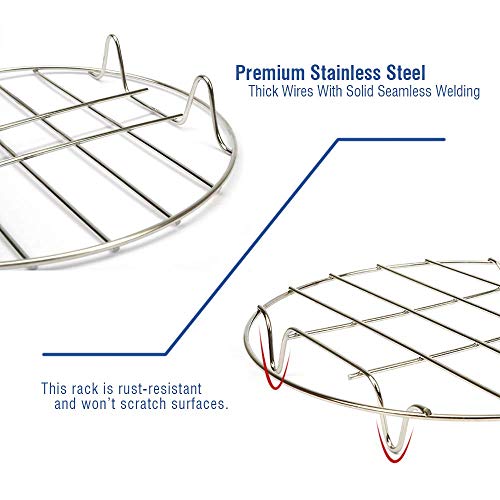 2 Pack 8" Stainless Steel Round Cooking Racks F488196