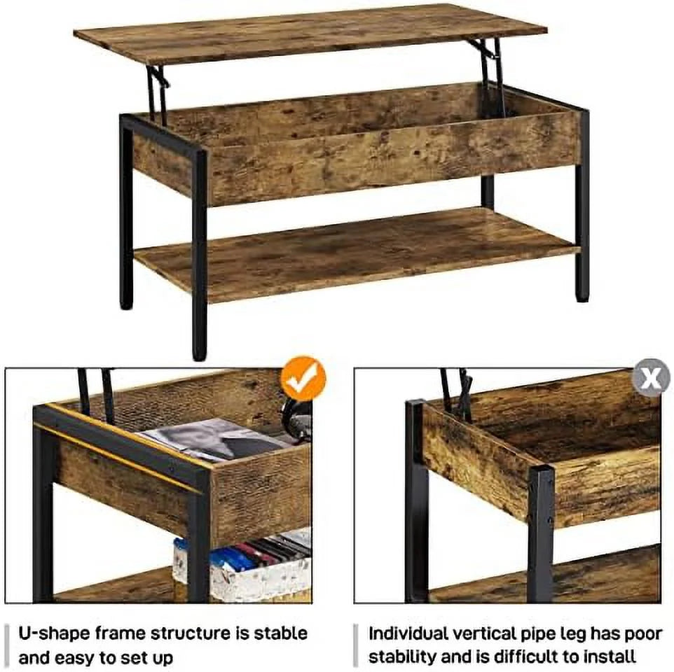 Lift Top Coffee Table with Hidden Compartment M4047