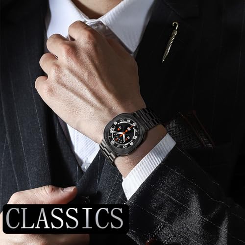 Solid Stainless Steel Band Compatible Samsung Galaxy Watch Ultra 47mm with Pc Case P98310