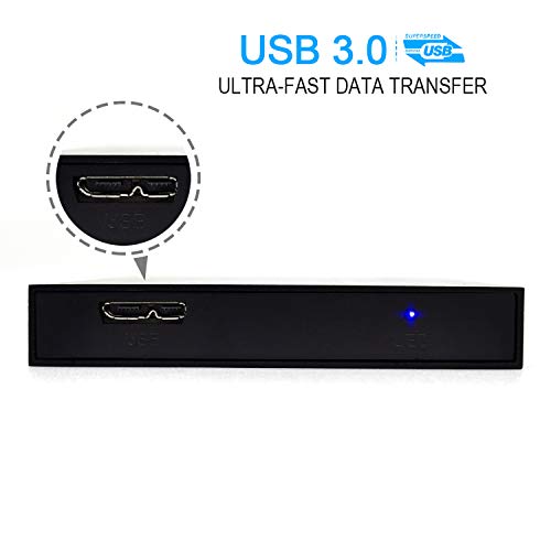 1TB Ultra Slim Portable External Hard Drive USB3.0 Silver D9891