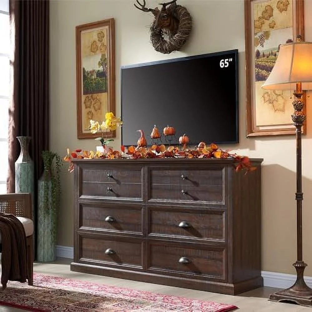 6 Drawer Wood Dresser S66391