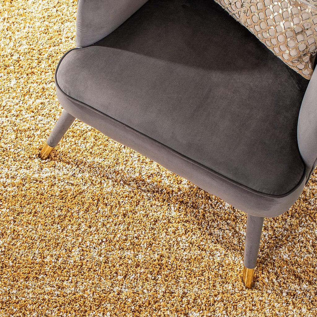 8' x 10' Gold Ivory Shag Area Rug Y96999