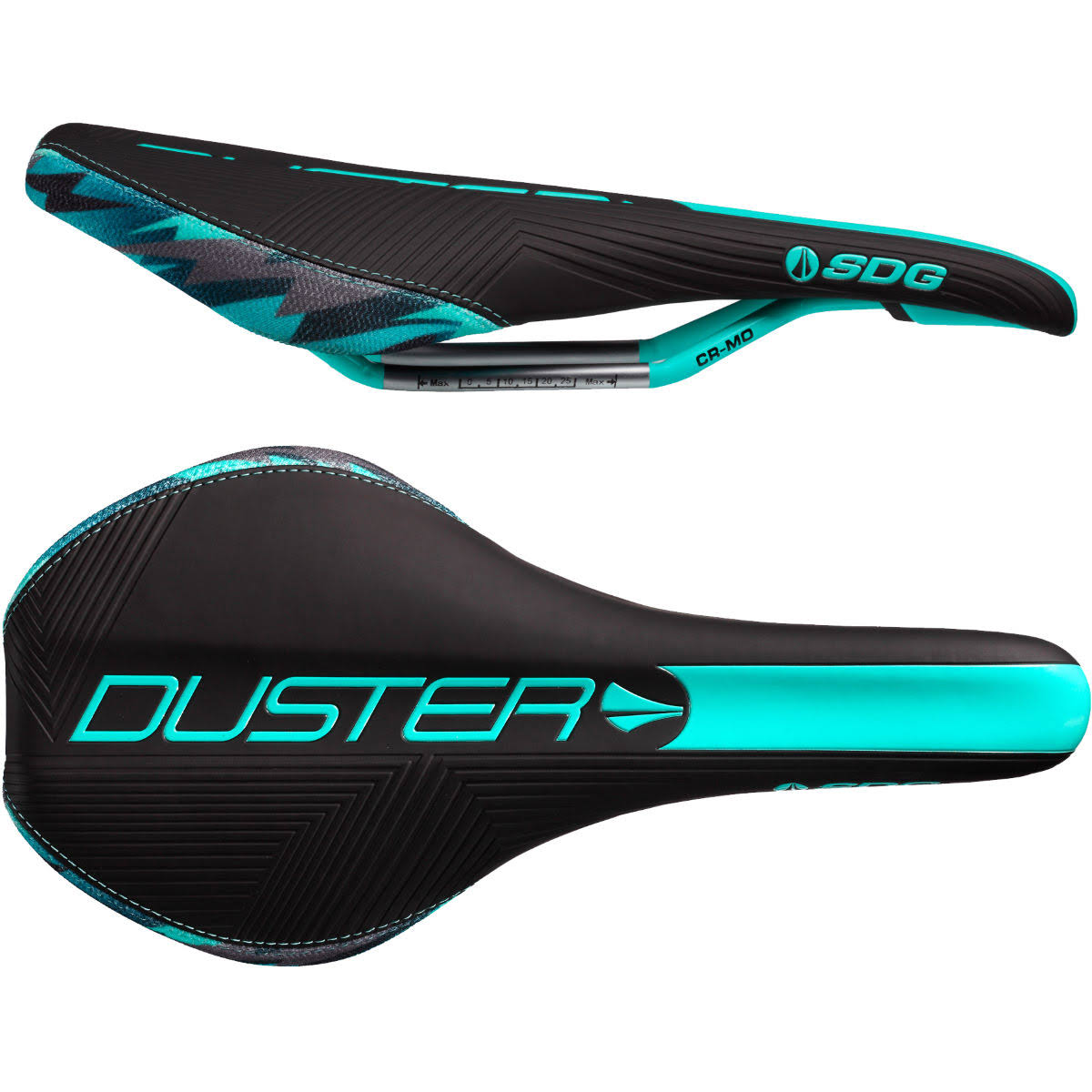 Black / Teal Cro-Mo Rail Saddle I97337