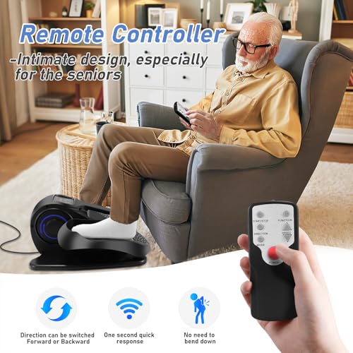 Adjustable Seated Under Desk Elliptical Machine with Remote J9879