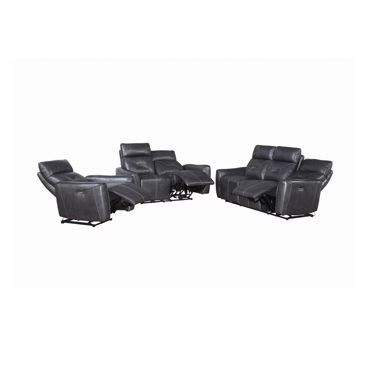 Charcoal Upholstered Loveseat Q9669