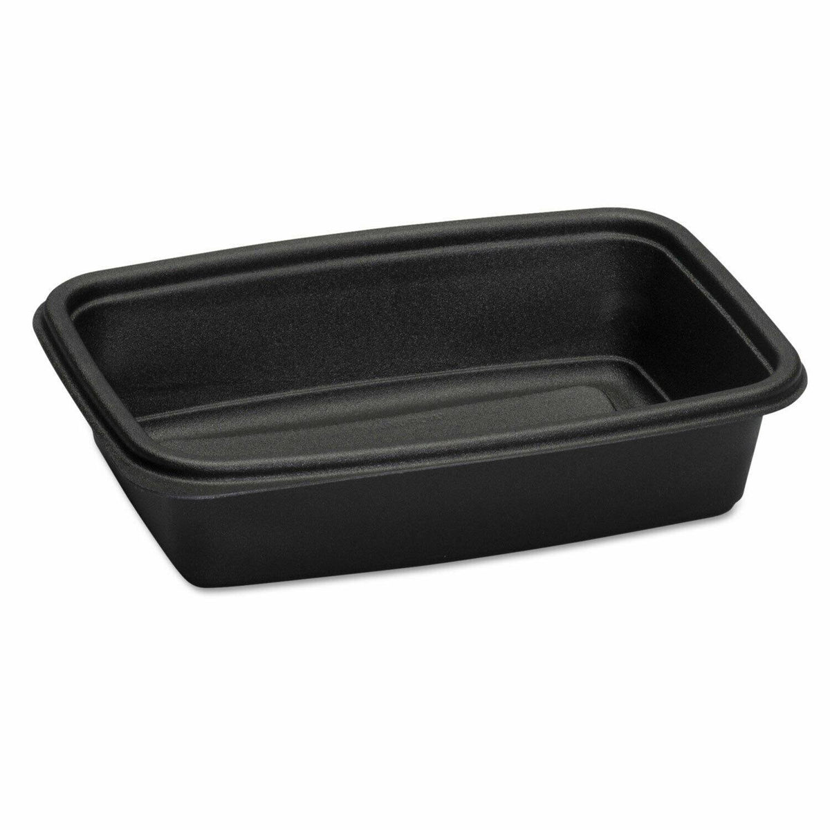 32 oz Black Plastic Microwave-Safe Containers Y66601