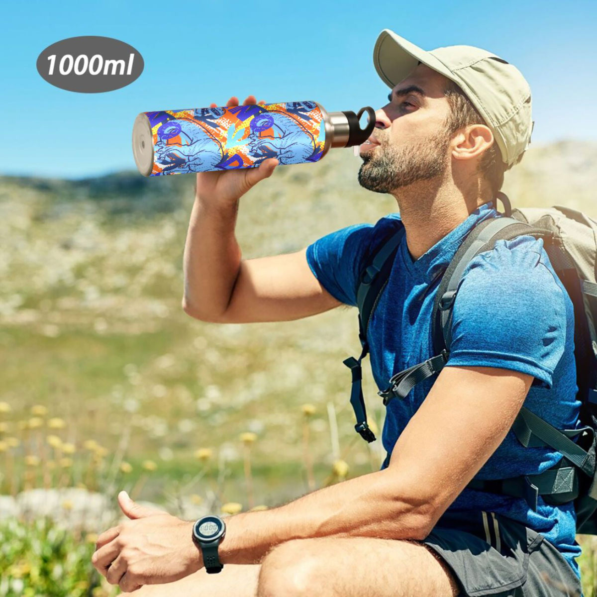 Stainless Steel Insulated Water Bottle with Straw Lid S11872
