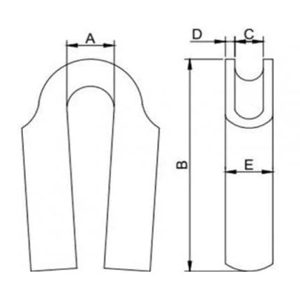 Wire Rope Tube Thimble 316 Stainless Steel 14mm 50-Pack M975924