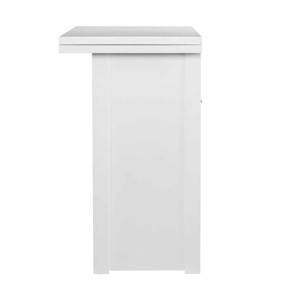 White Wood Console Table to Dining Table J772718