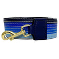 Blue Navy Gold Leather Shoulder Strap E789