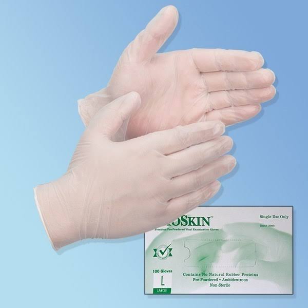 Vinyl Exam Gloves, 4 mil, Powder Free, Box/100 T7780